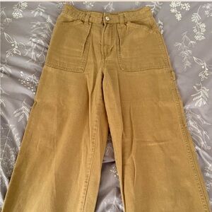 Tan Wide-Leg Pants